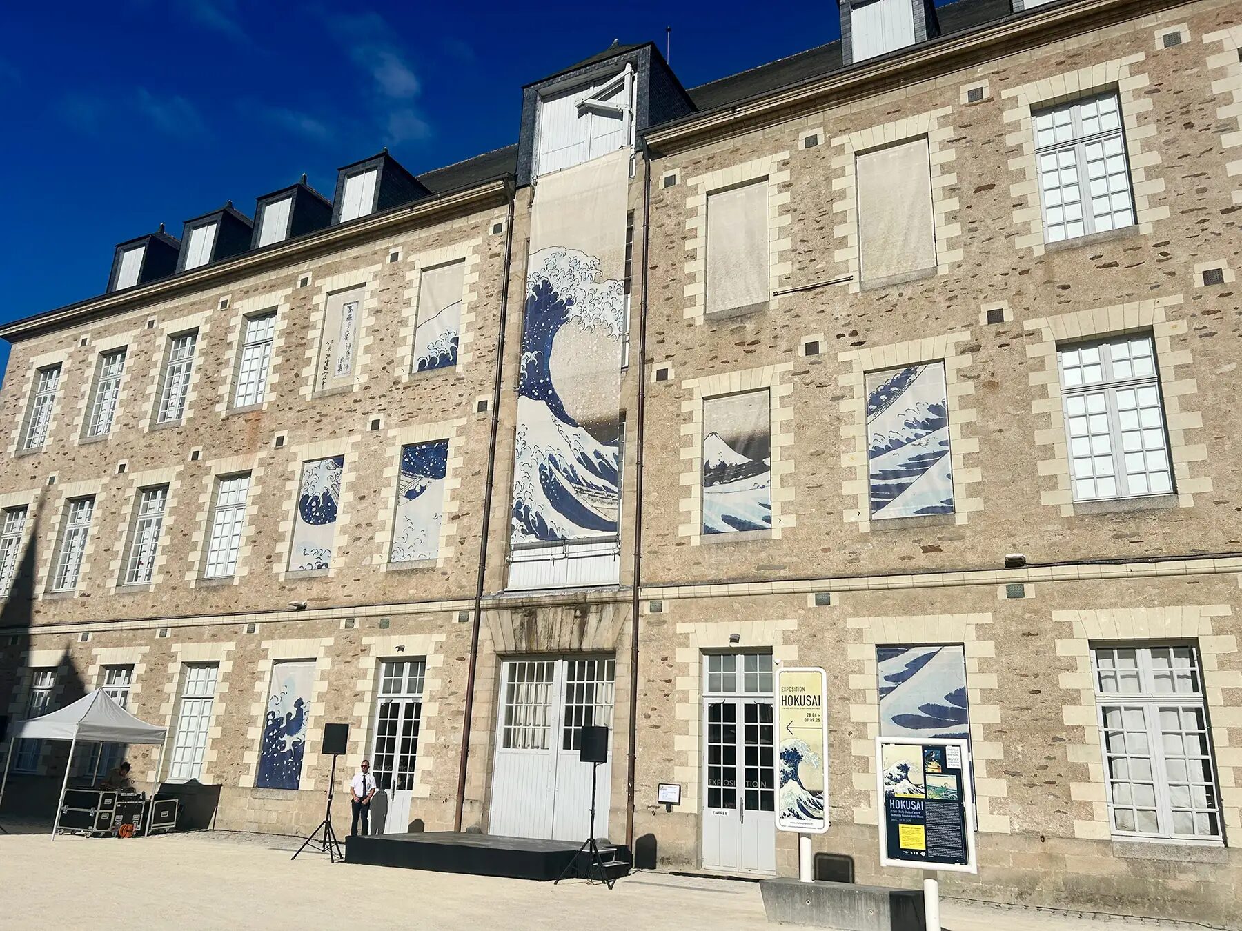 「EXPOSITION HOKUSAI」の会場となったブルターニュ公爵城